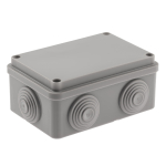 KORv-120-80-50-6g  Распаячная коробка ЭРА KORv-120-80-50-6g открытой установки серая 120х80х50мм на винтах 6 гермовводов IP55