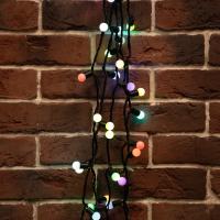 Гирлянда Мультишарики Ø17,5 мм, 20 м, 200 LED RGB, черный ПВХ, IP65, быстрая смена цвета, 24В соединяется NEON-NIGHT 