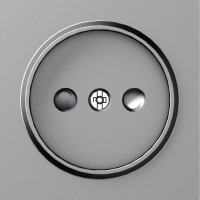 Накладка для розетки без заземления, со шторками 16A 250 В~, матовый серый, серия A07