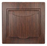 1-203-10 Intro Розетка 2P+E Schuko с крышкой, 16А-250В, IP20, СУ, Plano, венге (10/100/1500)