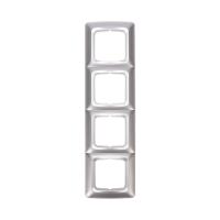 DEA Рамка 4-я горизонтальная Серебряный металлик KRANZ 