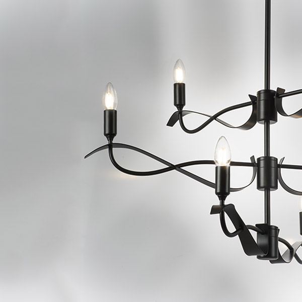 733267 Люстра RAGNO 6х40W E14 ЧЕРНЫЙ МАТОВЫЙ