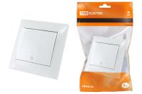 Выключатель на 2 направления 1 кл. 10А белый "Лама" TDM