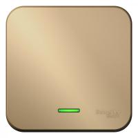 BLANCA О/У 1-клавишный ВЫКЛЮЧАТЕЛЬ (сх.1) с подсв.ИЗОЛ.ПЛ,10А,250В, ТИТАН