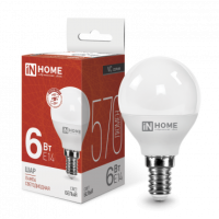 Лампа сд LED-ШАР-VC 6Вт 230В Е14 4000К 570Лм IN HOME