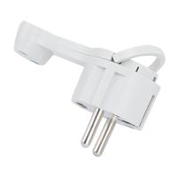 Вилка угловая плоская СТЕЛС з/к бел. 16А 250В