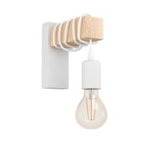 43706 Бра TOWNSHEND, 1х10W(E27-LED), L65, A185, H215, сталь, белый/дерево, коричневый