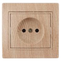 1-201-11 Intro Розетка 2P, 16А-250В, IP20, СУ, Plano, сосна (10/200/2400)