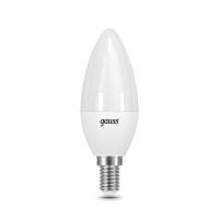 Лампа Gauss Свеча 6.5W 550lm 4100К E14 LED 1/10/100