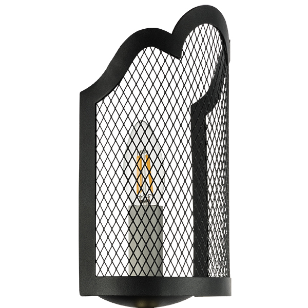 744617 Бра CASTELLO 1х40W E14 ЧЕРНЫЙ/ЗОЛОТО