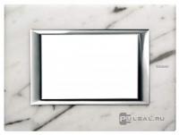 BT Axolute Белый мрамор Каррара Рамка 3 мод прямоугольная
