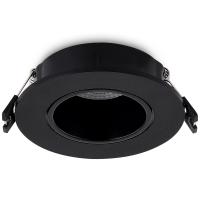 Светильник встраиваемый поворотный, черный, D90xH29мм, под лампу GU10, IP20