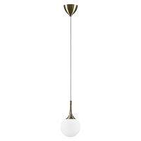 813011 Подвес GLOBO 1х40W E14 electroplating bronze/white