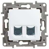Legrand Etika Бел Розетка комп. (RJ45) двойная 6 кат. UTP