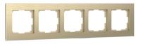 W0051711/ Рамка на 5 постов Aluminium (шампань)