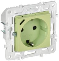SKANDY Розетка с заземлением с защитными шторками 16А с USB C 18Вт SK-R17G мятный IEK