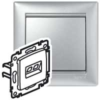 Legrand Valena Алюминий Розетка комп(RJ45) 1-ая 5кат.крепление винт.с лапками