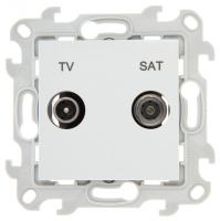 Розетка TV-SAT проходная  бел