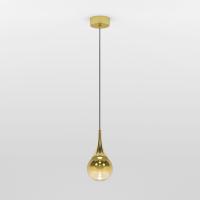 Подвесной светодиодный светильник со стеклянным плафоном 50256/1 LED золото