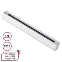 135235 PORT NT24 белый Трехфазный (четырехжильный) шинопровод 1м, в комплекте заглушки 2шт IP20 220V