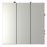 Выключатель встраиваемый VOLTUM S70 трехклавишный 10А, (сталь)