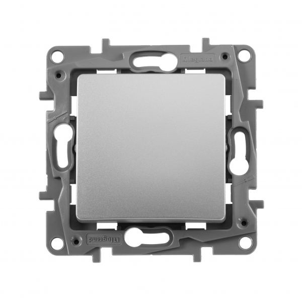 Legrand Etika Алюм Переключатель 1-клавишный  авт.клеммы  10 AX  250 В