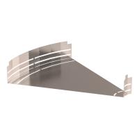 Угол горизонтальный изменяемый 0-45 градусов Стандарт INOX (AISI 409) 600х100 Промрукав