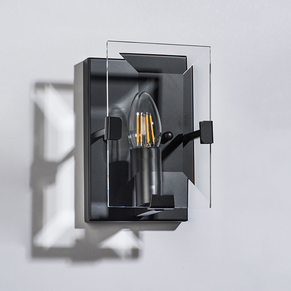 713617 Бра NOVARA 1x40W E14 ЧЕРНЫЙ МАТОВЫЙ