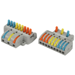 NO-225-409  Клемма ЭРА NO-225-409 проходная разветвительная 222-4139 с рычагами 3/9 полюсов 0.08-2.5/4 мм2 упаковка 10 шт