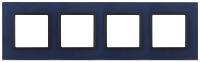 14-5104-29 ЭРА Рамка на 4 поста, стекло, Эра Elegance, синий+антр (5/25/900)