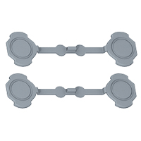 Legrand Plexo Серый Сальник 2 ввода диаметром до 16мм