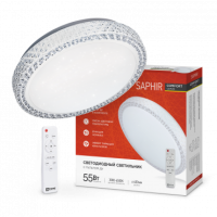 Светильник сд COMFORT SAPHIR 55Вт 230В 3000-6500K 4400Лм 400x95мм с пультом ДУ IN HOME