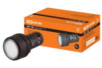 Кнопка SB7-CW3161 с возвратом, 1НО, d22 мм, 220 В LED, белая, IP54 TDM