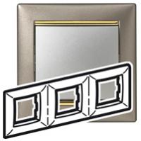 Legrand Valena Титан/Золото Рамка 3-ая горизонт.