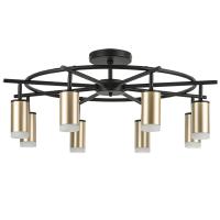 LR7184080 Люстра RULLO 8х50W GU10 ЧЕРНЫЙ/ЗОЛОТО (571718+214440-8+202430-8)