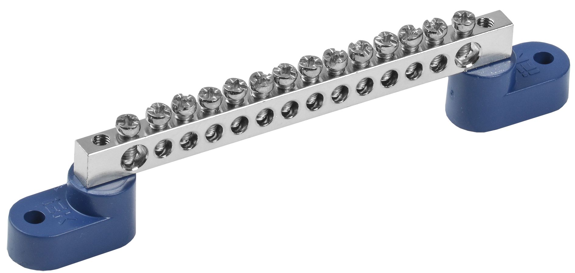 Шина N "ноль" на двух угловых изоляторах с никелевым покрытием ШНИ-6х9-14-У2-С IEK