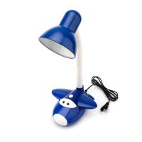 Светильник настольный REXANT Смелый Летчик на основании, с цоколем Е27, 60 Вт, цвет синий