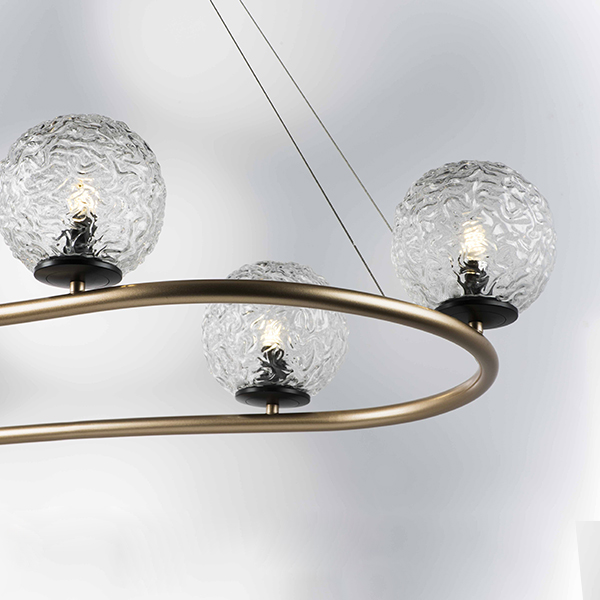 815263 Люстра BARI 6х10W(led) G9 ЗОЛОТО/ЧЕРНЫЙ МАТОВЫЙ