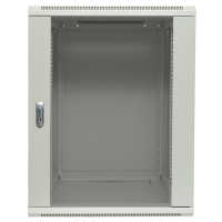 Шкаф настенный 19" TERACOM PRO 12U 600х450 мм дверь стеклянная с замком-ручкой серый