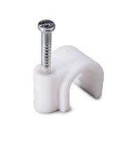 Скоба пластиковая круглая СПК  7мм (50шт) (Fortisflex)