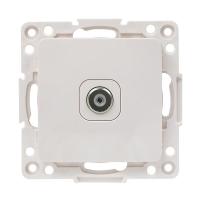 Стокгольм Механизм Розетки TV 1-местной проходной 75Ом 5-862МГц винтовые клеммы белый EKF PROxima