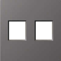 Накладка 2-я для розеток RJ45,TV,SAT, матовый титан, серия A07
