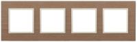 14-5304-07 ЭРА Рамка на 4 поста, дерево, Эра Elegance, ясень+сл.кость (5/25/900)