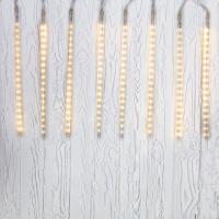 Гирлянда Тающие сосульки светодиодная, 8 шт х 50 см, шаг 50 см, 230 В, Теплые Белые светодиоды