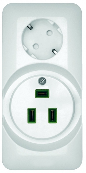 BLANCA О/У РОЗЕТКА комб:ДЛЯ ЭЛЕКТРОПЛИТЫ 32А+силовая 16А 250В,БЕЛЫЙ,опт.уп.Росси