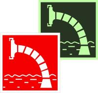 Знак металл F07 "Пожарный водоисточник" (200x200) фотолюминесцентный ГОСТ 12.4.026-2015 EKF PROxima