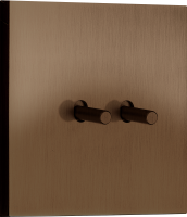 Выключатель звонкового типа на 2 тумблера, цилиндр, 10AX 250V, бронза, серия N96