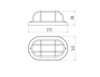 Светильник ЭРА НБО 04-60-022 Кантри дерево/стекло решетка IP54 E27 max 60Вт 232х140 овал орех