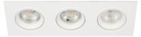 Встраиваемый светильник декоративный ЭРА KL92-3 WH MR16/GU5.3 белый, пластиковый