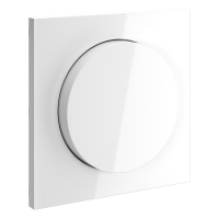 Накладка для светорегулятора поворотно-нажимного, S70 (белый глянцевый)